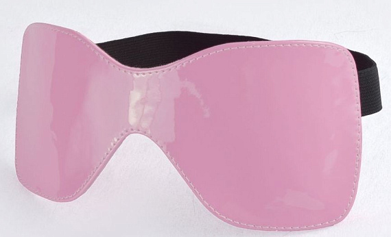 Розовая лаковая маска на резиночке