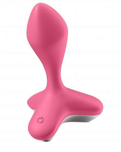 Розовая анальная пробка с вибрацией Game Changer - 11,5 см.
