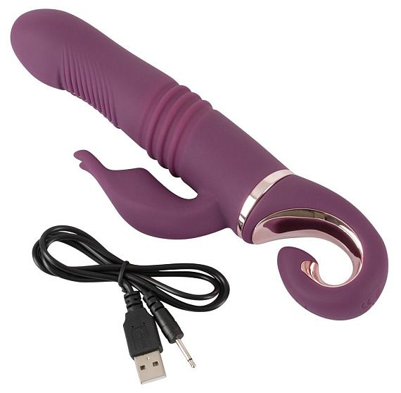 Фиолетовый вибратор-кролик Javida - 25,5 см. - фото 6