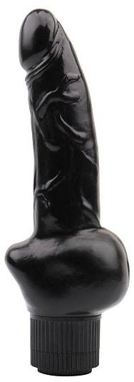 Черный вибратор-реалистик Obsidian Vibe Cock - 19 см.