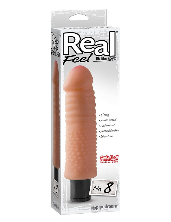 Реалистичный вибромассажер Real Feel Lifelike Toyz №8 - 22,2 см. - термопластичный эластомер (TPE)