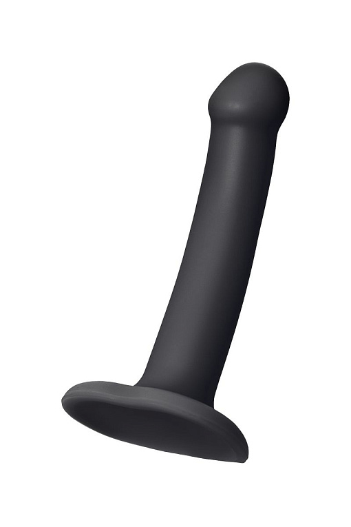 Черный фаллос на присоске Silicone Bendable Dildo S - 17 см. - силикон