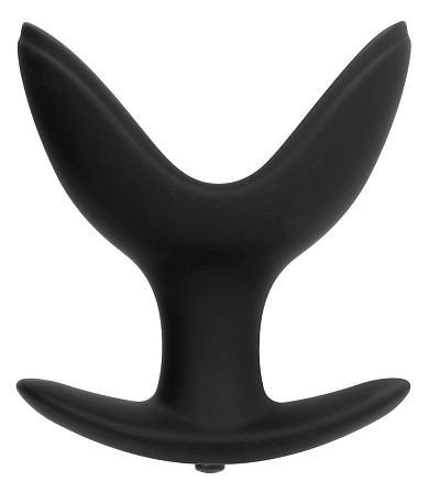Черная анальная пробка-эспандер Split 6 - 10,5 см.