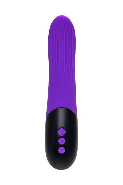Фиолетовый ротатор «Дрючка-заменитель» с функцией нагрева - 18 см. от Intimcat