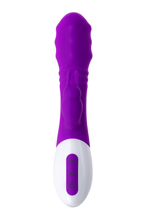 Фиолетовый вибратор JOS TATY с пульсирующими шариками - 21,5 см. от Intimcat