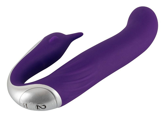 Фиолетовый вибратор Sweet Smile Purple Vibrator Hands-Free - 18 см. от Intimcat