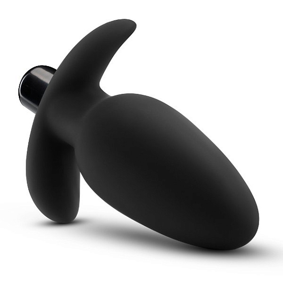 Черная анальная вибропробка Silicone Saddle Plug - 12,1 см. Blush Novelties