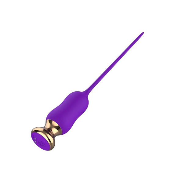 Фиолетовый тонкий стимулятор Nipple Vibrator - 23 см. - фото 7