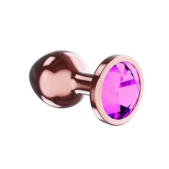 Пробка цвета розового золота с лиловым кристаллом Diamond Quartz Shine S - 7,2 см. - металл