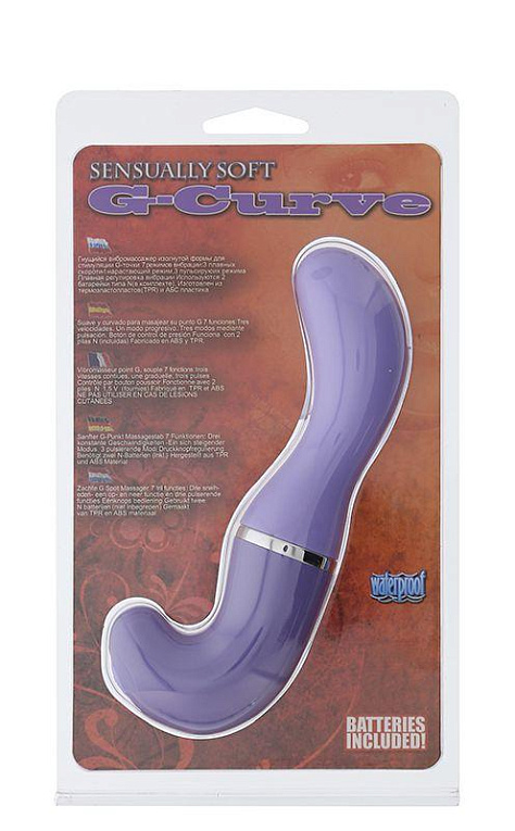 Фиолетовый G-вибростимулятор SENSUALLY SOFT G-CURVE - 15,5 см. - Термопластичная резина (TPR)