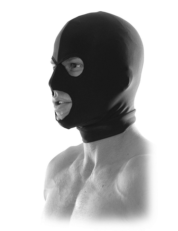 Черная маска на голову Spandex Hood - 100% спандекс