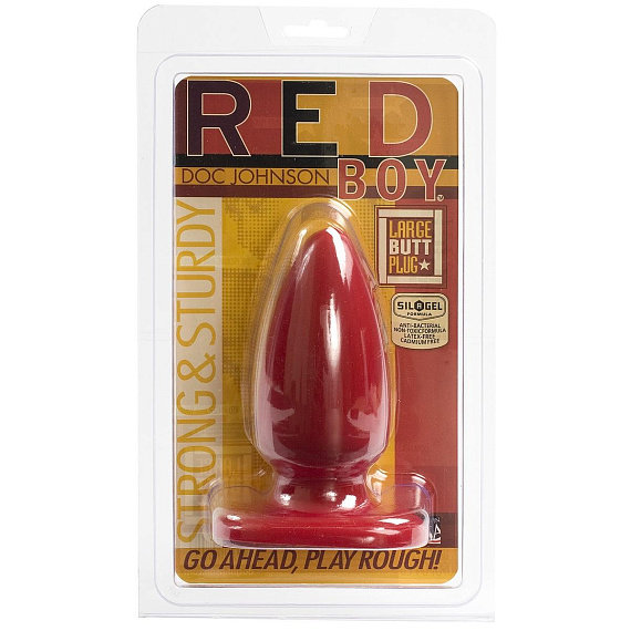 Анальная пробка Red Boy Large 5  Butt Plug - 13,2 см. - поливинилхлорид (ПВХ, PVC)
