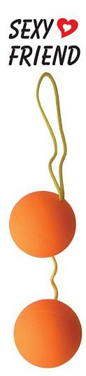 Оранжевые вагинальные шарики BALLS на шнурке