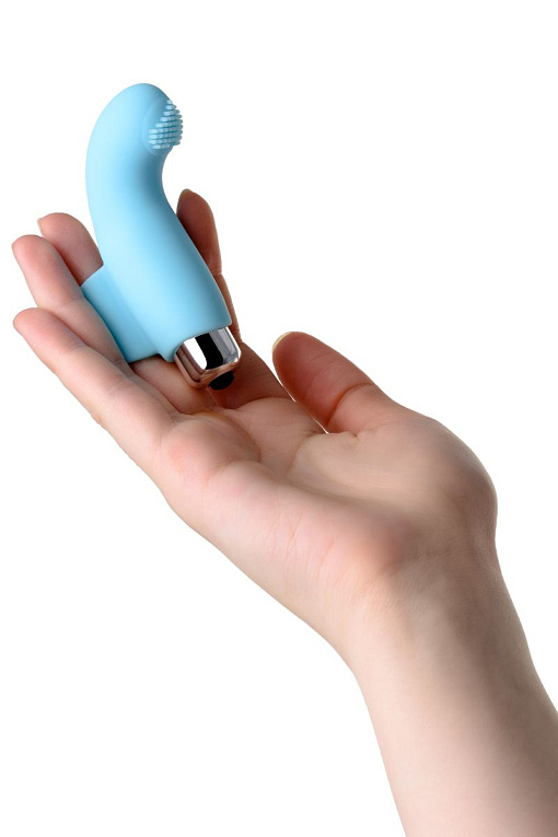 Голубая вибронасадка на палец JOS DANKO для точки G - 9,5 см. - фото 5