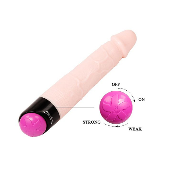 Реалистичный фаллоимитатор с ротацией Realistic Cock Vibe - 23,5 см. Bior toys