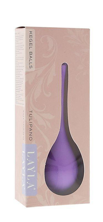 Фиолетовый вагинальный шарик LAYLA TULIPANO - силикон