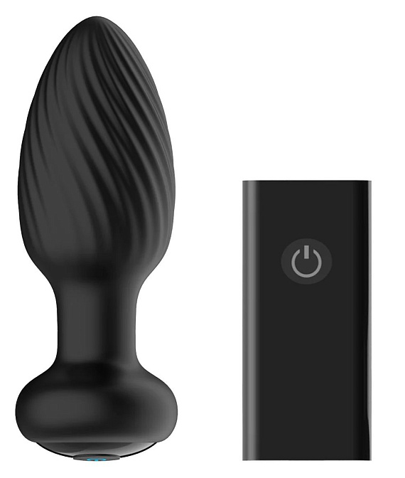 Черная анальная вибровтулка Nexus Tornado - 9,8 см. - силикон