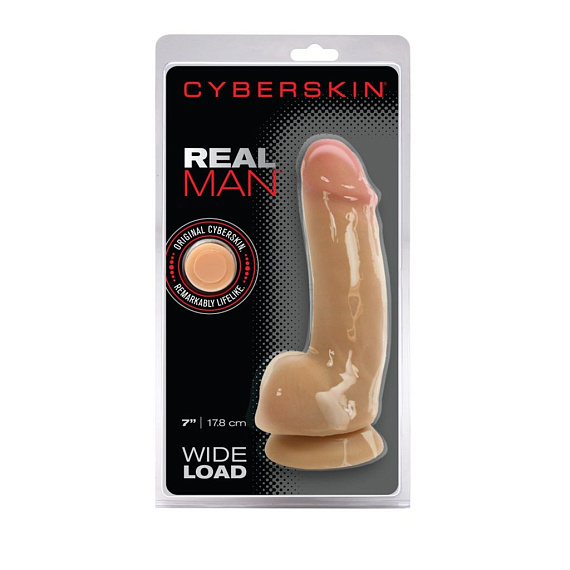 Фаллоимитатор на присоске CyberSkin Real Man Wide Load - 20,3 см. Topco Sales