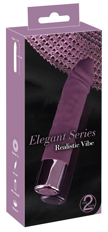Фиолетовый вибратор-реалистик Realistic Vibe - 14,3 см. - фото 8