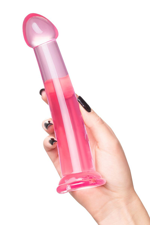 Розовый нереалистичный фаллоимитатор Jelly Dildo L - 20 см. - фото 5
