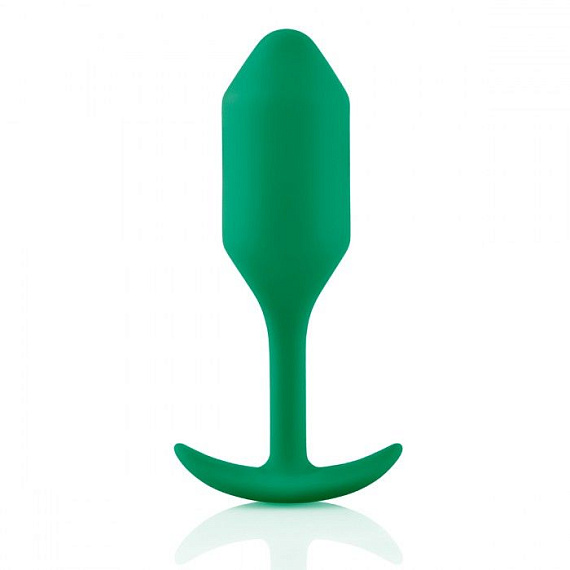 Зеленая пробка для ношения B-vibe Snug Plug 2 - 11,4 см. - силикон