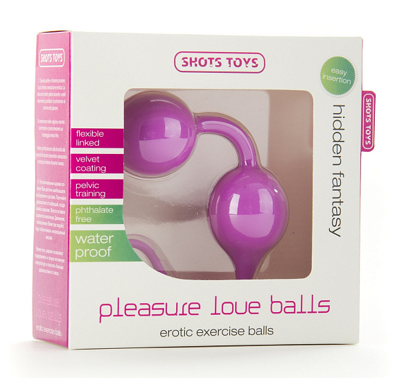 Розовые вагинальные шарики Pleasure Love Balls - силикон