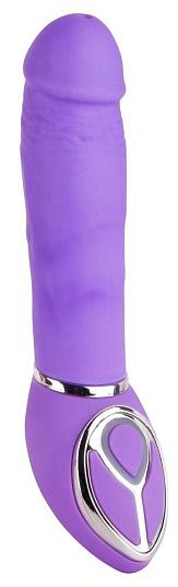 Фиолетовый вибромассажёр Crush Hunger - 17,5 см.