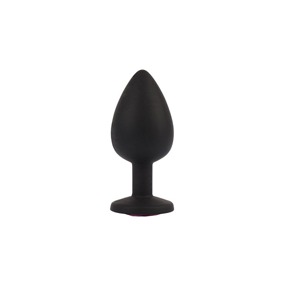 Черная анальная пробка с кристаллм Booty Fantasy Gem Plug L - 9,5 см. от Intimcat