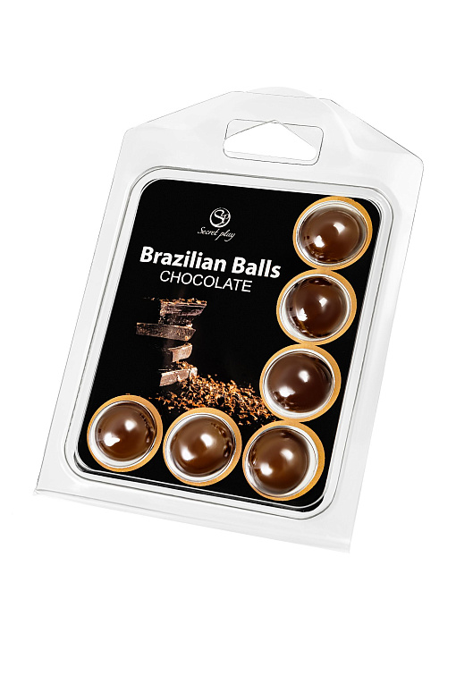 Набор из 6 шариков с массажным маслом Brazilian Balls с ароматом шоколада - 