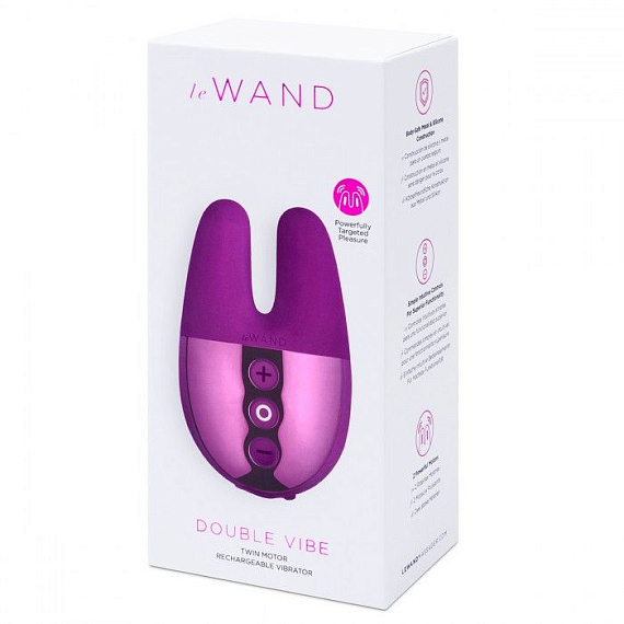 Фиолетовый вибратор с ушками Le Wand Double Vibe от Intimcat