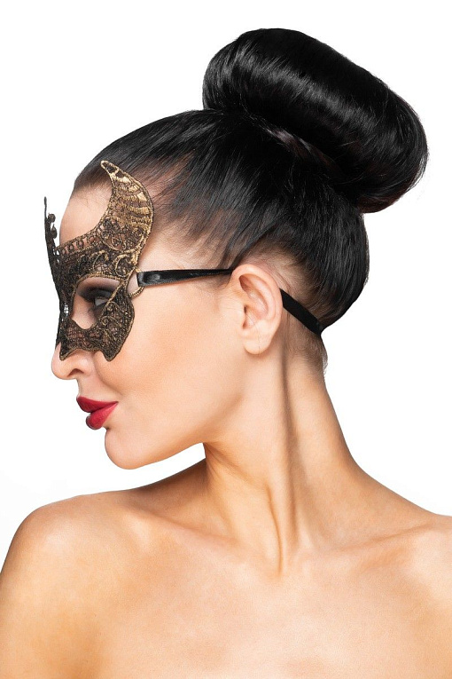 Золотистая карнавальная маска  Нунки от Intimcat