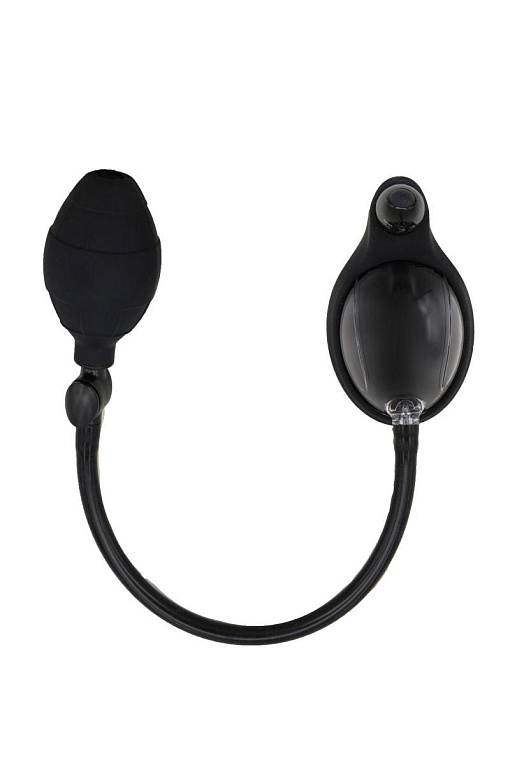 Чёрная вибропомпа для вагины с 7 режимами вибрации VIBRATING VAGINA PUMP - ABS-пластик, силикон