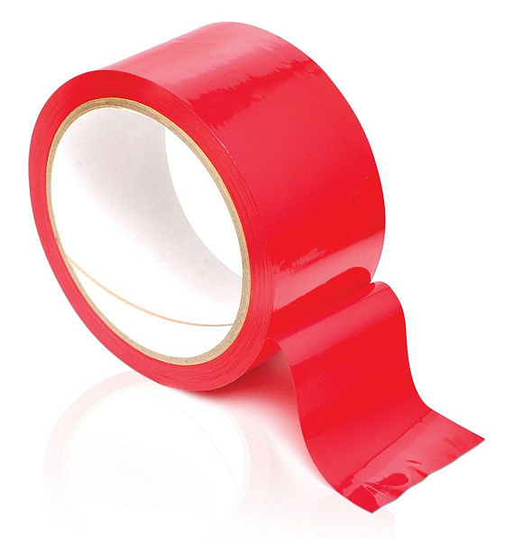 Красная самоклеящаяся лента для связывания Pleasure Tape - 10,7 м. - винил