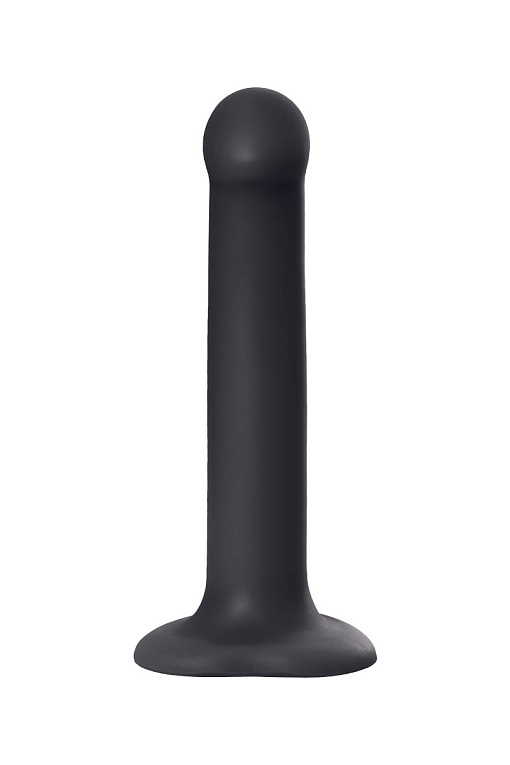 Черный фаллос на присоске Silicone Bendable Dildo M - 18 см. от Intimcat