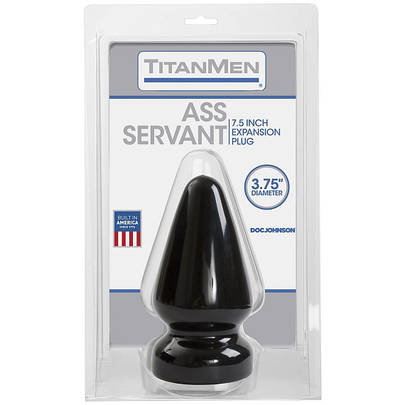 Большая анальная пробка Titanmen Tools Butt Plug 3.75  Diameter Ass Servant - 19 см. - поливинилхлорид (ПВХ, PVC)