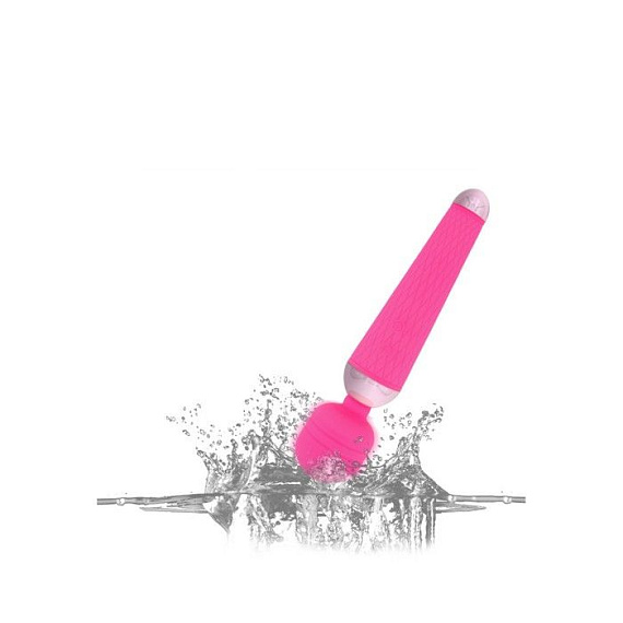 Розовый wand-вибратор - 20 см. - силикон