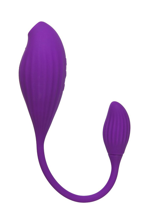 Фиолетовый вакуумный стимулятор клитора Ginny с виброяйцом JOS