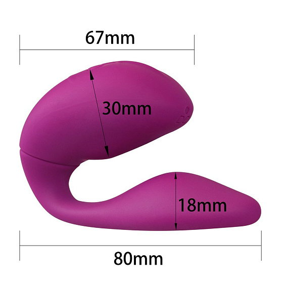 Фиолетовый вибратор для пар O-Sensual Double Rush от Intimcat