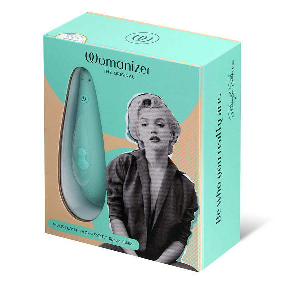 Мятный бесконтактный клиторальный стимулятор Womanizer Marilyn Monroe Special Edition от Intimcat