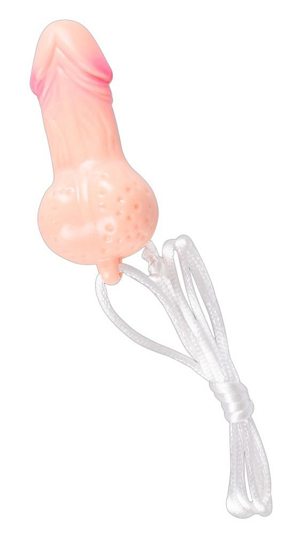 Свисток в форме пениса на шнурке - пластик