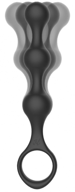 Черная насадка на пенис для двойной стимуляции James - 21 см. от Intimcat