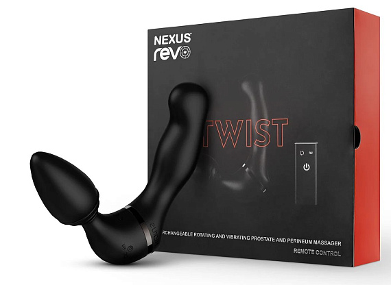 Черный гибридный вибромассажер Nexus Revo Twist от Intimcat