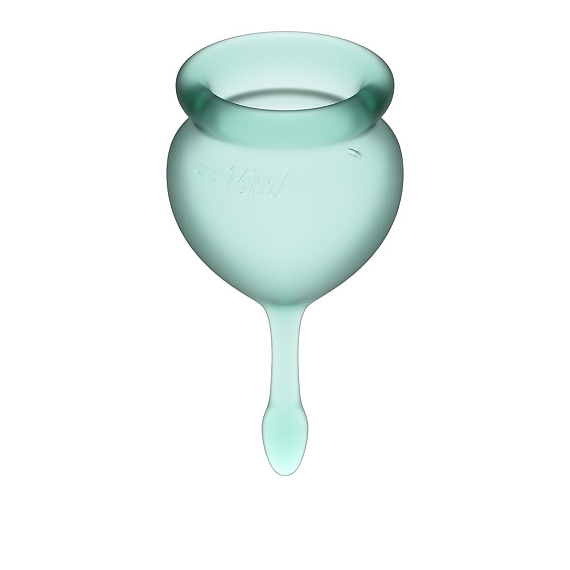 Набор темно-зеленых менструальных чаш Feel good Menstrual Cup - силикон