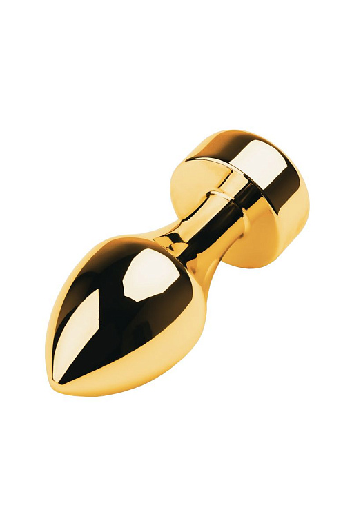 Золотистая пробка-пуля с прозрачным кристаллом - 9,5 см. - металл