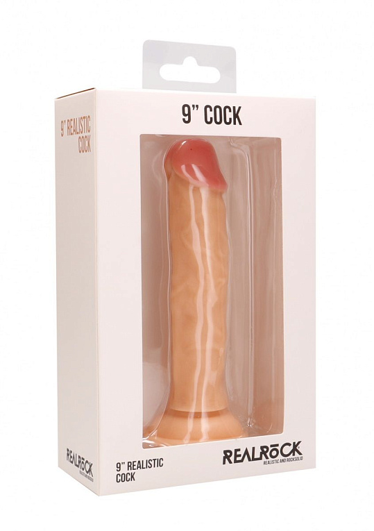 Телесный реалистичный фаллоимитатор Realistic Cock 9  - 23,5 см. от Intimcat
