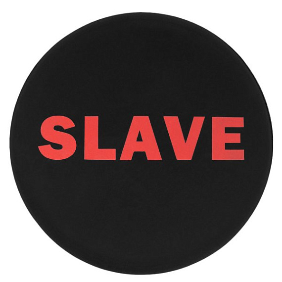 Черная анальная пробка для раба с надписью Slave Plug - 6,4 см. Blush Novelties