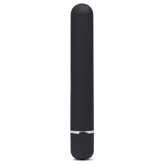 Чёрный вибратор с принтом CLASSIC VIBRATOR BLACK PINK LIPSTICK WOMAN - 18,4 см. 