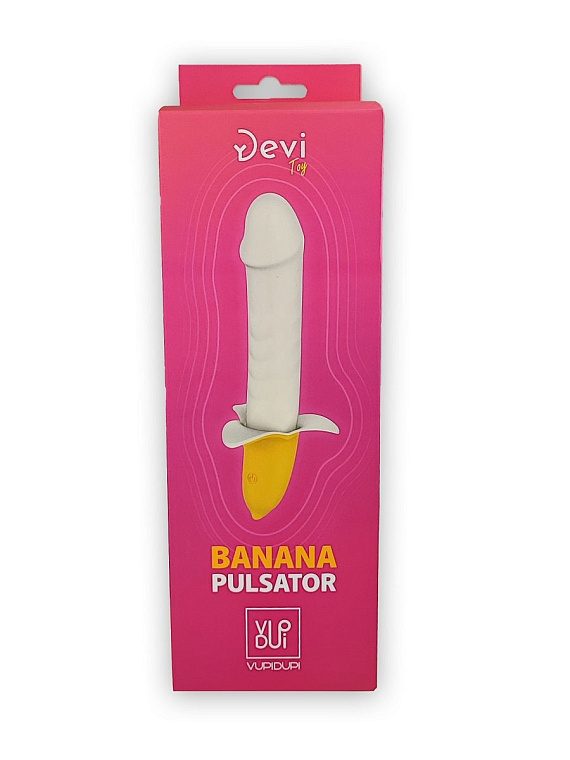 Мощный пульсатор в форме банана Banana Pulsator - 19,5 см. - фото 6