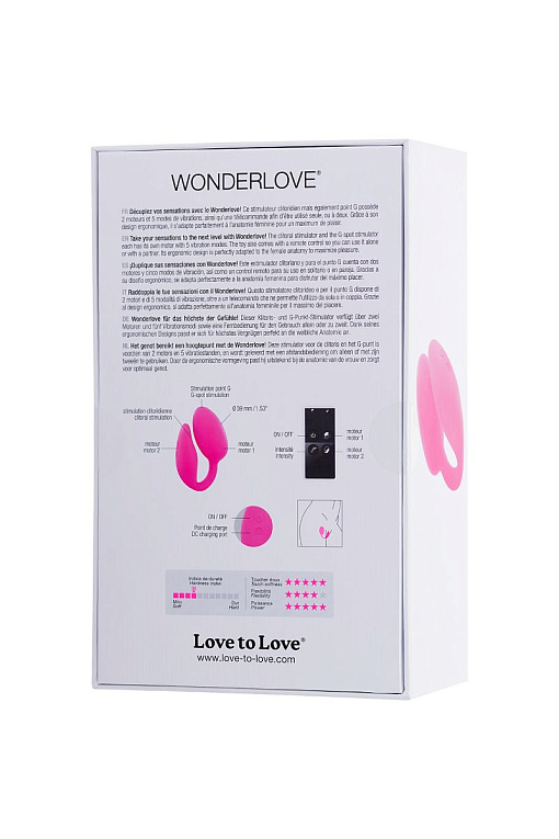 Розовый стимулятор Wonderlove - фото 10