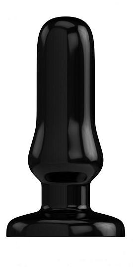 Черный анальный стимулятор Bottom Line Model 4 - 10,5 см.